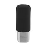S. T. Dupont Double Cigar Case - Black & Chrome