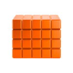 Colibri Heritage Cube Humidor - Orange