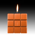 Colibri Heritage Cube Desk Lighter - Orange - Image 2